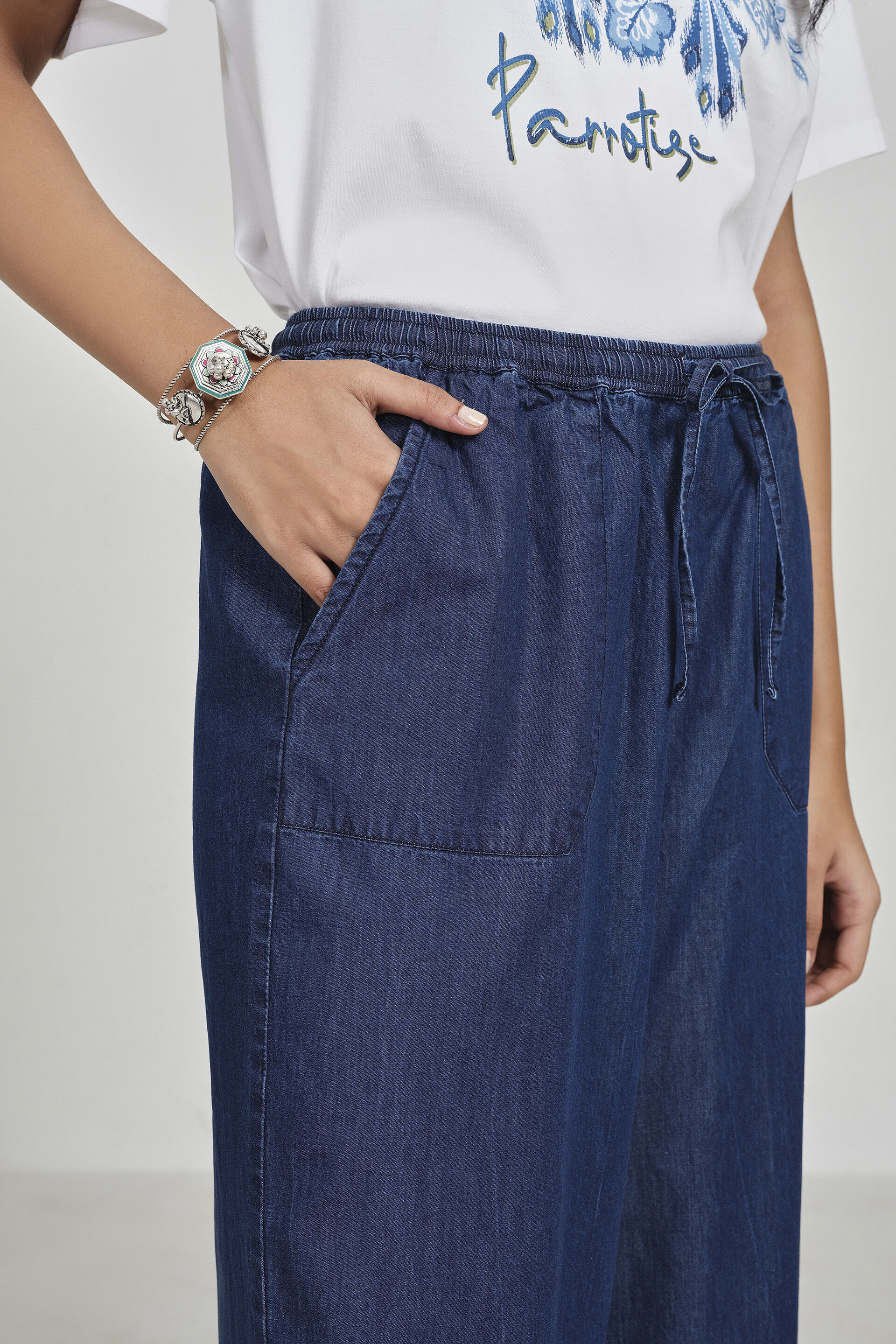 Ink Blue Denim Pants, Indigo, image 3